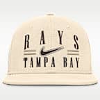 Gorra Nike AeroBill de la MLB ajustada para hombre Tampa Bay Rays True