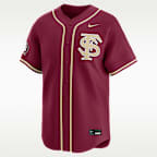 Florida State Wordmark Men's Nike College Limited Baseball Jersey