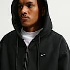 Pánská flísová mikina Nike Solo Swoosh s kapucí a zipem po celé délce