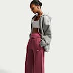 Pants de tiro medio y pierna amplia para mujer Nike Studio Fleece Medium Weight