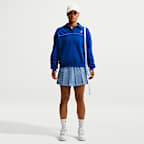 Langærmet NikeCourt Court-kollektionen-tennistrøje i fleece til kvinder