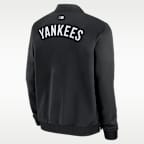 Chamarra bomber Nike de la MLB de cierre completo para hombre New York Yankees Authentic Collection Dugout