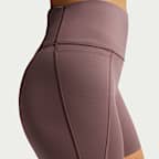 Shorts de ciclismo de tiro alto de 13 cm sin costura frontal para mujer Nike Universa