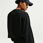 Sudadera de cuello redondo de French Terry oversized para mujer Nike Sportswear Chill Terry