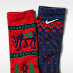 Nike Everyday Plus Cushioned Winter Wonderland Crew Socks (2 Pairs)