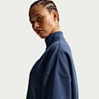 Playera Dri-FIT oversized de medio cierre para mujer Nike 24.7 ImpossiblySoft