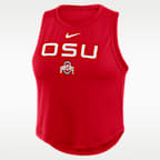 Playera de tirantes cropped Nike Dri-FIT para mujer Ohio State One