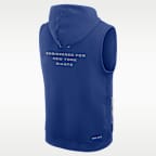 New York Giants Sideline Men's Nike Dri-FIT NFL Sleeveless Pullover Hoodie