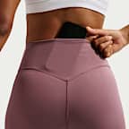 Leggings de cintura alta sin costura delantera de largo completo para mujer Nike Universa