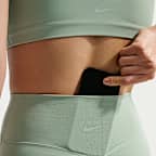 나이키 젠비 여성 하이웨이스트 플레어 노 프론트 심 레깅스