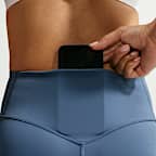 Leggings de cintura alta sin costura delantera de 7/8 para mujer Nike Universa
