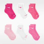 Calcetines al tobillo para niños talla pequeña (6 pares) Nike Dri-FIT Performance Basics