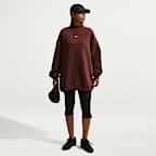 Nike Studio Fleece Medium Weight Women's Oversized Mock-Neck Sweatshirt
