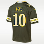 Jersey Nike de la NFL Game para niños talla grande Jordan Love Green Bay Packers Rivalries Collection