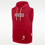San Francisco 49ers Sideline Men's Nike Dri-FIT NFL Sleeveless Pullover Hoodie