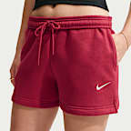 Shorts de tiro medio para mujer Nike Studio Fleece Medium Weight