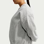 Sudadera de cuello redondo oversized para mujer (talla grande) Nike Studio Fleece Medium Weight