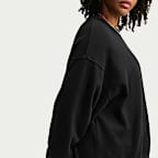Sudadera de cuello redondo oversized para mujer (talla grande) Nike Studio Fleece Medium Weight