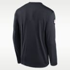 Houston Texans Alt Legend Small Logo Men's Nike Dri-FIT NFL Long-Sleeve T-Shirt