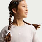 Nike Sportswear Studio Older Kids' (Girls') Oversized Crew-Neck Sweatshirt