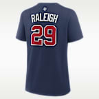 Playera Nike para mujer Cal Raleigh USA Baseball 2026 World Baseball Classic