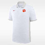 Polo universitario Nike Dri-FIT para hombre Clemson Sideline Victory Stripe