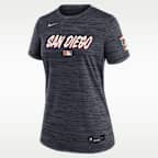 San Diego Padres Authentic Collection City Connect Velocity Women's Nike Dri-FIT MLB T-Shirt