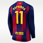 Jersey de fútbol Nike Dri-FIT del Barcelona local 2025/26 Stadium Raphinha para hombre