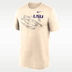 Playera universitaria Nike Dri-FIT para hombre LSU Campus Legend Shadow Logo