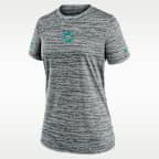 Playera Nike Dri-FIT de la NFL para mujer Miami Dolphins Sideline Team Issue Velocity