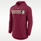 Playera universitaria Nike Dri-FIT con gorro de manga larga para hombre Florida State Primetime Pattern