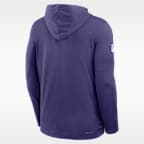 Baltimore Ravens Pure Fury Sideline Men's Nike Dri-FIT NFL Long-Sleeve Hooded Top