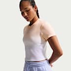 Playera slim cropped para mujer Nike Sportswear Chill Knit