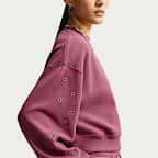 Nike Studio Fleece Medium Weight Women's Oversized Cropped Crew-Neck Sweatshirt