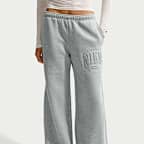 Nike Studio Fleece Medium Weight Women's Mid-Rise Wide-Leg Trousers