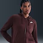 Sudadera con gorro de cierre completo para mujer Nike Sportswear Club Fleece