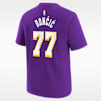 Luka Doncic Los Angeles Lakers Statement Edition Big Kids' NBA T-Shirt