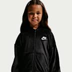 Conjunto de 2 piezas de leggings de tejido velour acampanados para niños talla pequeña Nike
