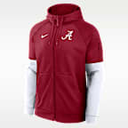 Alabama Primetime Men's Nike Therma-FIT College Full-Zip Hoodie