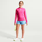 Playera de manga larga Dri-FIT UV para niña talla grande Nike Swim Hydroguard