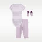 Nike Baby Bodysuit, Pants, and Terry Socks 3-Piece Set