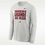 Alabama Sideline Slogan Men's Nike Dri-FIT College Long-Sleeve T-Shirt