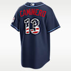 Jersey Nike de la MLB Stadium para hombre Junior Caminero Tampa Bay Rays USA 250