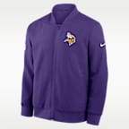 Minnesota Vikings Sideline Men's Nike NFL Full-Zip Bomber Jacket