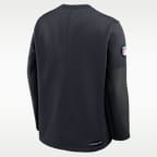 Playera de manga larga Nike Therma-FIT de la NFL para hombre Houston Texans Scripted To Win Sideline Coach
