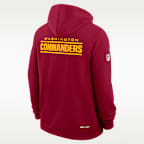 Sudadera con gorro sin cierre Nike Dri-FIT de la NFL para hombre Washington Commanders Initial Home Sideline