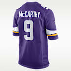 J.J. McCarthy Minnesota Vikings Men's Nike NFL Game Jersey