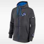 Detroit Lions Playbook Page Club Men's Nike NFL Full-Zip Hoodie