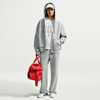 Hoodie folgado com fecho completo Nike Studio Fleece Heavyweight para mulher