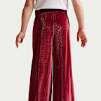 Conjunto de 2 piezas de pants y sudadera de terciopelo Swoosh Sparkle para niños talla pequeña Nike